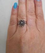 Zilveren antieke Zeeuwse knop ring maat 16 nr.1088, Verzenden, Dame, Zilver, Zilver