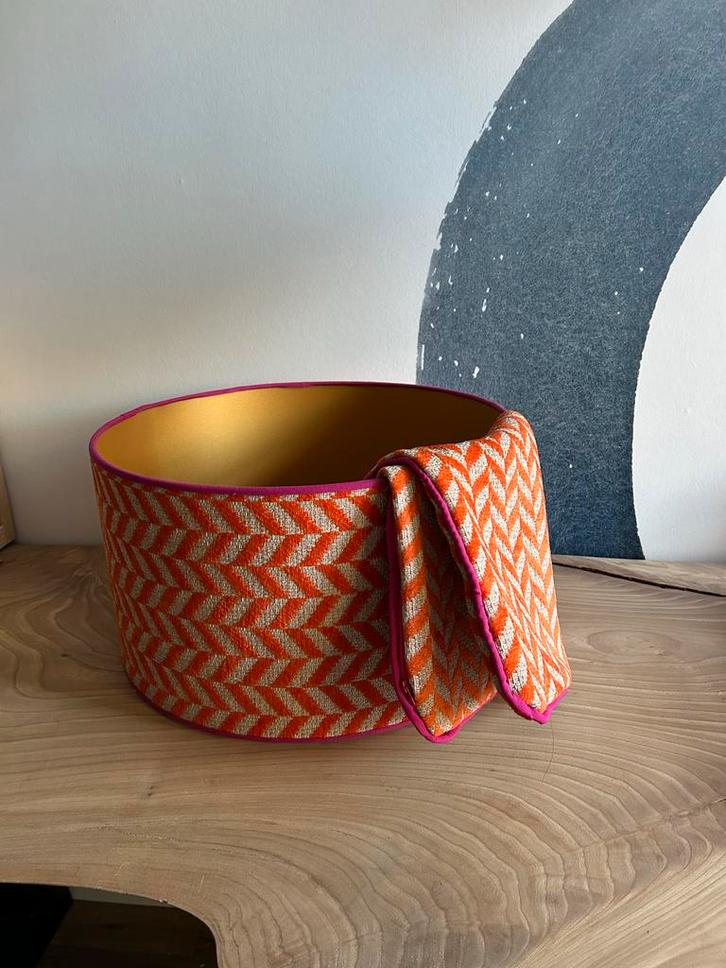 Handgemaakte Lampenkap & Kussen, Huis en Inrichting, Lampen | Lampenkappen, Nieuw, 25 tot 50 cm, Rond, Overige kleuren, Ophalen of Verzenden