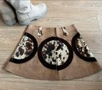 Handgemaakte lederen A-lijn rok - pronkstuk!, Kleding | Dames, Handmade, Beige, Ophalen of Verzenden, Zo goed als nieuw