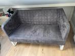 Grijs bankje, Huis en Inrichting, Banken | Bankstellen, Ophalen, Gebruikt, Minder dan 75 cm, Tweepersoons