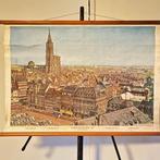 Schoolplaat Strasbourg (F) – Straatsburg, Antiek en Kunst, Ophalen of Verzenden, Aardrijkskunde