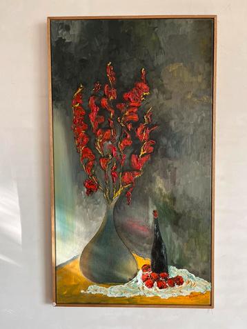Stilleven schilderij olie op doek. Prachtig werk Langeweg beschikbaar voor biedingen