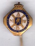 ANWB wegenwacht email op koper speldje 13x15 ( U_152 ), Verzamelen, Speldjes, Pins en Buttons, Verzenden, Zo goed als nieuw, Transport