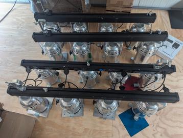 16x par op 4x showtec sliding showbar Beglec par56 beschikbaar voor biedingen