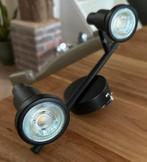 2 IKEA Halogeen Spotjes - Zwart, Halogeen, Gebruikt, Metaal of Aluminium, Ophalen of Verzenden