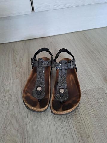 Friboo leren sandalen maat 35 zwart met glitters slippers  beschikbaar voor biedingen