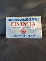 Emaille Hypotheekmaatschappij reclamebord, Antiek en Kunst, Antiek | Emaille, Ophalen of Verzenden