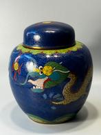 Chinese cloisonne gemberpot met deksel,, Antiek en Kunst, Ophalen of Verzenden