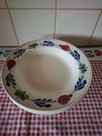 Boerenbont 6 diepe borden nieuw 24 cm en een Theepot, Nieuw, Ophalen of Verzenden, Bord(en), Aardewerk