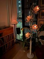 Vintage lotus bloemen lamp, Ophalen, Gebruikt, Glas, 150 tot 200 cm