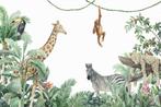 Superrrrr.....leuke fotowand met JUNGLEDIEREN 360x250 cm, Huis en Inrichting, Stoffering | Behang, Grijs, Minder dan 10 m², Ophalen of Verzenden