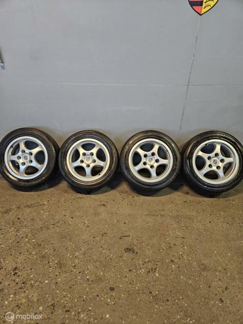 Set velgen en banden Porsche  964 / 944(87>>), Auto-onderdelen, Banden en Velgen, Velg(en), Gebruikt, Ophalen