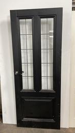 Stompe deur met glas in lood, Doe-het-zelf en Verbouw, Deuren en Horren, Binnendeur, Ophalen of Verzenden, 200 tot 215 cm, Glas