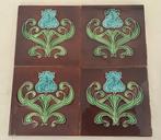 jugendstil tegels met tulp (4) Ceramique Hemiksem, Verzenden