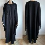 Abaya kaftan jurk vest zwart kralen jas jasje S M kimono top, Kleding | Dames, Onder de knie, Zo goed als nieuw, Maat 36 (S), Zwart