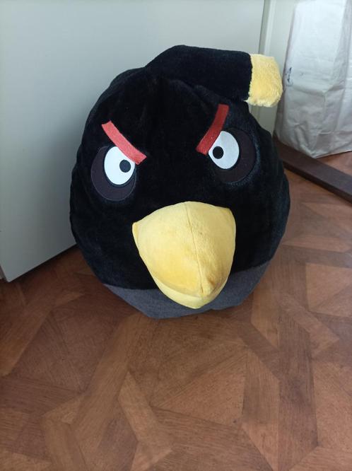 Angry Birds Black bird grote pluche knuffel Bomb 40 cm, Kinderen en Baby's, Speelgoed | Knuffels en Pluche, Zo goed als nieuw