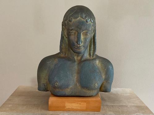 Buste van de Griekse God Apollo van aardewerk goede staat, Antiek en Kunst, Kunst | Beelden en Houtsnijwerken, Verzenden