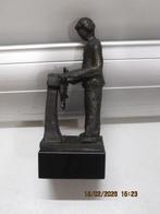 bronzen beeldje stuurman zeiler kapitein 12,5 cm (376), Ophalen of Verzenden