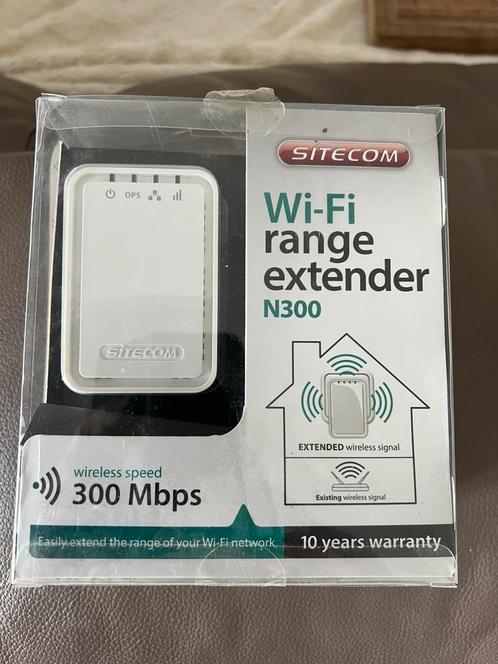 Sitecom wifi versterker.N300 WIFI Range Extender, Computers en Software, WiFi-versterkers, Zo goed als nieuw, Ophalen