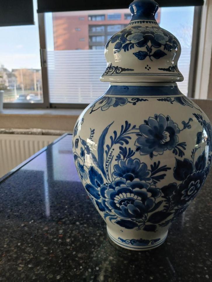 Delfts Blauwe Pot( met deksel); Porceyne Fles, Antiek en Kunst, Antiek | Keramiek en Aardewerk, Ophalen