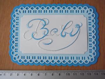 3 delig oplegje met borduur Baby - blauw beschikbaar voor biedingen