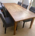 Houten Eettafel Teak (220x100cm), 200 cm of meer, 50 tot 100 cm, Rustiek, Teakhout