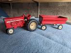 vintage traktor met aanhangwagen, Hobby en Vrije tijd, Modelauto's | 1:43, Ophalen of Verzenden, Gebruikt, Auto, Overige merken
