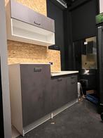 keuken grijs wit 160 cm nieuw, Overige materialen, Nieuw, Enkelwandige keuken, Ophalen of Verzenden