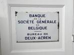 antiek emaille reclamebord Banque De Société Générale, Ophalen of Verzenden