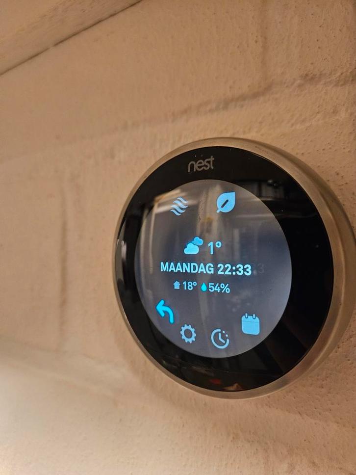Google nest thermostaat + Heat link, Doe-het-zelf en Verbouw, Thermostaten, Slimme thermostaat, Ophalen of Verzenden