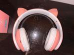 Draadloze koptelefoon katten oortjes roze, Ophalen of Verzenden, Zo goed als nieuw, Overige merken, Draadloos