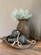 Nepalese kruik, houten pot, kruik, Ophalen of Verzenden, Gebruikt