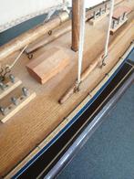 PRACHTIG HOUTEN ZEILSCHIP ZEILBOOT TOPSTAAT 85X60 CM, Hobby en Vrije tijd, Modelbouw | Boten en Schepen, Overige merken, Ophalen of Verzenden