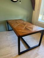 Prachtige houten eettafel, Huis en Inrichting, Tafels | Eettafels, Ophalen, 100 tot 150 cm, Teakhout, 200 cm of meer