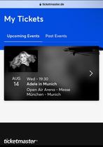 Adele Tickets 2 stuks 14 augustus origineel 335 euro, Tickets en Kaartjes, Concerten | Overige, Augustus