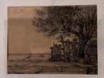 Landschap Tekening met Wilg westland door witjens, Ophalen of Verzenden