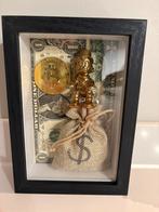 3D Lijst: Bitcoin, Dagobert Duck & Dollars, Verzenden, Reclamebord