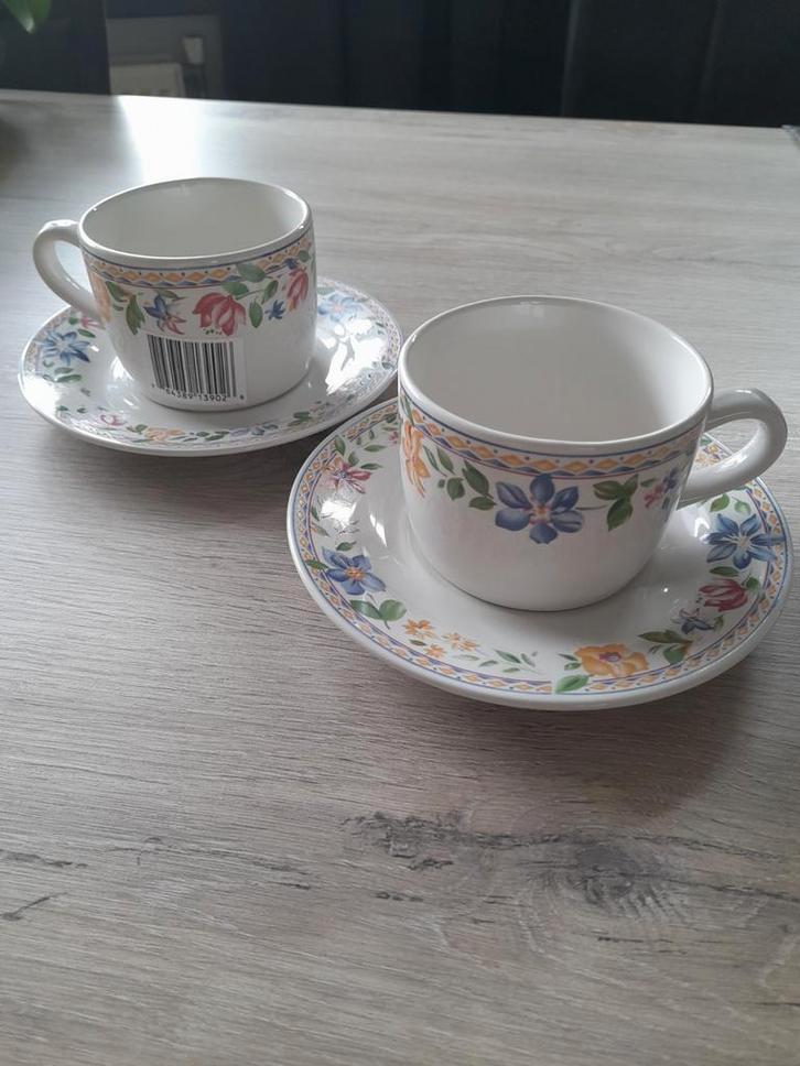 Nieuwe Robuuste Kop en schotels, Peper en zoutstel!Tip 5 Dec, Huis en Inrichting, Keuken | Servies, Nieuw, Kop(pen) en/of Schotel(s)