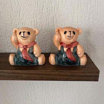Teddybeer vintage peper- en zoutstel set beschikbaar voor biedingen