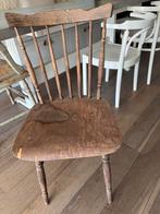 Bruine spijlenstoel, Huis en Inrichting, Stoelen, Ophalen, Gebruikt, Bruin, Eén