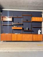 Poul Cadovius by Royal System vintage modulair wandsysteem, Huis en Inrichting, Kasten | Wandmeubels, Gebruikt, Glas, 200 cm of meer
