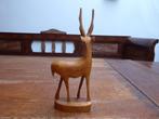 Vintage houten beeld van antilope, Ophalen of Verzenden