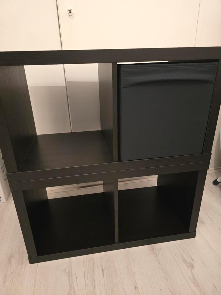 Ikea Kallax kasten zwart/bruin, Huis en Inrichting, Kasten | Overige, Zo goed als nieuw, Ophalen