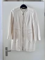 Zara Woman tweedjas wit crème maat 36 klassiek model, Verzenden, Zo goed als nieuw, Maat 36 (S), Wit