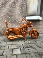 Vintage XL teakhouten Harley Davidson schaal 1:1 ‘70, Antiek en Kunst, Ophalen of Verzenden
