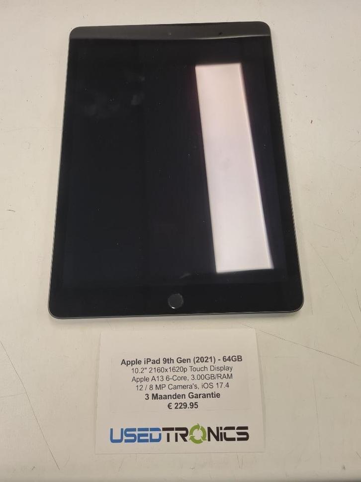 Apple iPad 9th Gen 2021 - 64GB, Computers en Software, Apple iPads, Gebruikt, Apple iPad, Wi-Fi en Mobiel internet, 10 inch, 64 GB