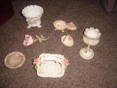 Mooie verschillende porseleinen schaaltjes/potjes Lanzarin, Antiek en Kunst, Curiosa en Brocante, Ophalen of Verzenden