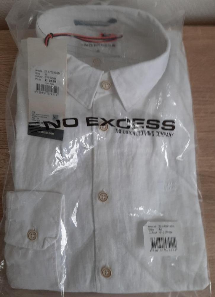 No Excess heren overhemd, Kleding | Heren, Overhemden, Nieuw, Halswijdte 41/42 (L), Wit, Ophalen of Verzenden