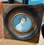 Miniatuur Portretje in Lijst, Antiek en Kunst, Kunst | Schilderijen | Klassiek, Ophalen of Verzenden