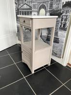 Side table/kastje met marmeren blad, Huis en Inrichting, Tafels | Sidetables, Ophalen, Gebruikt, 50 tot 100 cm, Klassiek